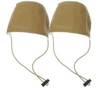 DOITOOL 2 Pièces Protège-talons en Tissu Résistant à L'usure Boucle Danseuse et Corde Élastique, Couvre-chaussures Khaki pour Conduite, Protection Talon de Chaussure