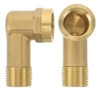 DOITOOL 2 pièces Raccord Coudé Laiton Mâle-Femelle Connecteur Double Filetage Anti-Corrosion Lot pour Installations Plomberie Compacte