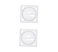 DOITOOL 2 Pièces Règle à Dessin Multifonctionnelle pour Étudiants Outil de Mesure Géométrique Pratique et pour Apprentissage des Mathématiques