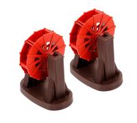 DOITOOL 2 Pièces Roue à Eau Rotative pour Aquarium Décor Feng Shui Rouge Fontaine Miniature pour Bassin Poisson Paysage Micro Jardin Zen Accessoire DIY et Purification Air
