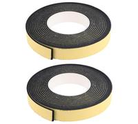 DOITOOL 2 pièces Ruban Mousse Adhésive Noir Épaisseur Bande Étanchéité Porte et Fenêtre Anti-collision Protection Insonorisante Flexible Lot