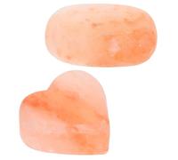 DOITOOL 2 Pièces Savonnette Naturel Protection Hydratante Forme Cœur et Ovale Sel Minéral de L'himalaya pour Massage Corporel pour Soins du Visage Pieds