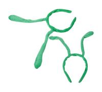DOITOOL 2 Pièces Serrage-tête à Antennes de Noël en Peluche Verte, Bandeau Doux et Confortable Fixation Sécurisée, Accessoire Cosplay pour Événements Festifs et Vie Quotidienne