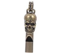 DOITOOL 2 Pièces Sifflet Cuivre Forme de Crâne Sifflet Terrifiant pour Camping et Activités Extérieures Fort pour Attirer Attention Accessoire pour Fêtes à Thème et Collectibles