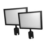 DOITOOL 2 Pièces Stanchion Sign Holder Horizontal Frame Acier Inoxydable pour Contrôle de File et Affichage Publicitaire Support Affiche Robuste et Facile à Installer pour Aéroports