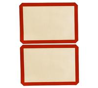 DOITOOL 2 pièces Tapis de Cuisson Silicone Anti-adhérent Tapis Pâtisserie Réutilisable Silicone Résistant Chaleur pour Biscuits Macarons et Pâte Facile à Nettoyer