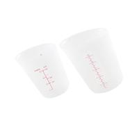 DOITOOL 2 pièces Tasses à Mesurer Silicone Semi-transparentes avec Double Échelle pour Cuisine et Boulangerie Résistantes et Pratiques pour et Mélanges