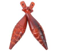 DOITOOL 2 pièces Vintage Wooden Clock Weights and Hammer Replacement for Cuckoo Wall Clocks Decorative Pinecone Pendulum Accessories for Home Decor