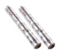 DOITOOL 2 rouleaux Papier Emballage Transparent Noël Film Cellophane pour Cadeaux Fleurs Paniers Décorations Festives et Polyvalent