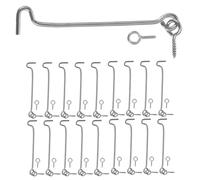 DOITOOL 20 ensembles Lot Crochets Inox avec Œillet pour Porte Fenêtre Kit Loquets Polyvalents Sécurisés Entrebâilleur pour Usage Résidentiel et Commercial