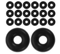 DOITOOL 20 Pièces Anneau de Poulie pour Câble de Gym en Caoutchouc Noir