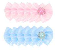 DOITOOL 20 pièces Bandes Cheveux pour Chien avec Nœuds Décoratifs Accessoires Élégants pour Animaux de Compagnie Convient Petits et Moyens Chiens et Chats Style Fête et Quotidien