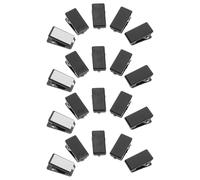 DOITOOL 20 Pièces Clips Muraux Adhésifs Noirs en Plastique Forte Adhérence et Installation Simple pour Accrocher Badges et Posters un Espace de Travail sur Murs