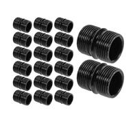 DOITOOL 20 Pièces Connecteur pour Étagères en Acier au Carbone Noir Structure à Double Fente, Compatible Poteaux de Rangement pour Studio et Entrepôt