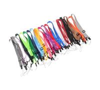 DOITOOL 20 Pièces Cordon Porte-cartes de Cou Réglable avec Boucle Avion | Polyester et Plastique, Longueur Ajustable, Usage Voyage et Randonnée, Compatible Badges D'identification Couleur Aléatoire