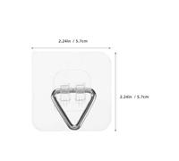 DOITOOL 20 Pièces Crochets Invisibles Adhésifs pour Assiettes Supports Muraux Transparants PVC avec Crochet Triangulaire Auto-adhésif Fixations Décoratives Sans Percage pour Suspendre et