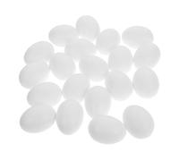 DOITOOL 20 pièces Lot de 20 Œufs Pigeon Factices en Plastique Solide Simulation pour Gestion de la Reproduction et Apaisement des Pigeons de Course 38 * 28 cm