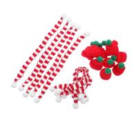 DOITOOL 20 Pièces Mini Knit Hat and Christmas Scarf Set Small Woolen Santa Hats and Scarves for DIY Xmas Doll Accessories Miniature Knitted Caps for Craft Art Decorations