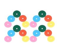 DOITOOL 20 Pièces Mini Porte-clés de Disque Vinyle Rétro en Plastique, Accessoire Décoratif Robuste pour Paquet à Main ou Paquet à Dos, Présent Unisexe pour Amateurs de Musique Couleur