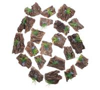 DOITOOL 20 Pièces Natural Cork Bark for Reptile Tank Realistic Terrarium Background Versatile Aquarium Tree Bark Decor for Lizards Snakes Turtles