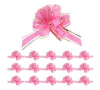 DOITOOL 20 Pièces Noeud pour Présent Rose en Plastique Assemblage Facile, Décor Polyvalent pour Showers et Fêtes Élégantes