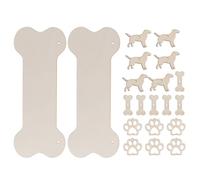 DOITOOL 20 Pièces Plaque en Bois Soi-même D'os de Chien avec Bords Lisses, Surface Non Traitée, Accessoire Naturel pour Décoration Maison ou Support de Peinture