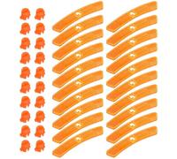 DOITOOL 20 Pièces Réflecteurs de Vélo Remplaçables en Plastique Orange pour Roues de Vélo et Voiture de Tourisme, Sécurité Accrue Travail la Maison, Accessoires Pratiques et Compacts