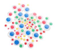 DOITOOL 200 pièces Autocollants Oeil Mobile Auto Adhésifs pour DIY Artisanat Stickers Oeil Animal avec Cils Fournitures pour Poupées et Projets Manuels
