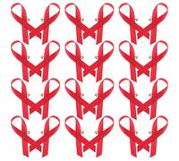 DOITOOL 200 Pièces Épingles de Sensibilisation Sida Rouge en Chinlon Design Ruban Élégant pour Femmes Collectes de Fonds et Activités Bénévoles