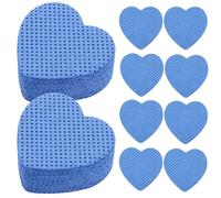 DOITOOL 200 Pièces Lingettes Dissolvantes pour Ongles en Coton Cœur, Nettoyage Pratique et Hygiène Professionnelle, Accessoires Manucure pour Extensions de Cils et Gel Ongles