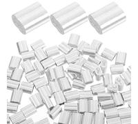 DOITOOL 200 Pièces Manchons de Sertissage en Aluminium Double Trou pour Câble Acier, Design Spécial, Renforcent la Résistance la Rupture, Adaptés Traction et Cordes à Linge