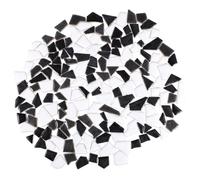 DOITOOL 200g Tesselles De Mosaïque Céramique Colorées Irrégulières Pour Bricolage Diy Assortiment Et Sécurisé Pour Loisirs Créatifs Variées Noires Blanches Et Grises