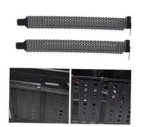 DOITOOL 20pièces Cache Embouts Pci Plaque Obturation pour Châssis Ordinateur Bloc De Ventilation pour Boîtier Pc Maille Métallique Noir