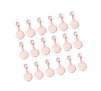 DOITOOL 20pièces Pendentif Cuivre Base Et Fermoir Lot Pour Bijoux Diy Collier Et Bracelet or Rose