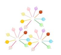 DOITOOL 24pièces Lot De Breloques Sucettes Acrylique Pour Bijoux Fait Main Décorations Phosphorescentes Accessoires Pour Colliers Et Porte-clés