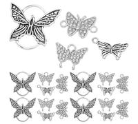 DOITOOL 24pièces Pendentifs Alliage Breloques pour Colliers Connecteurs pour Bijoux Maillons pour Bracelets Apprêts pour Création de Bijoux