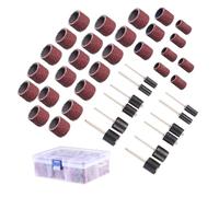 DOITOOL 252 pièces Bandes de Ponçage Tambour Mandrin Accessoires pour Outils Rotatifs Manchons de Ponçage Élastiques et Résistants pour Travail Du Métal et Plastique