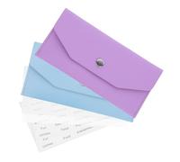 DOITOOL 2ensembles Pochette Budgétaire Réutilisable et Zippée Porte-Monnaie pour Femmes Classeur Épargne Enveloppe pour Gestion des Finances Personnelles Organisateur de Billets