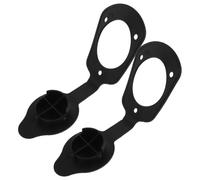 DOITOOL 2pcs Joint de Support de Tige Encastré en Caoutchouc Noir pour Porte-Canne à Pêche Kayak Bateau, Installation Rapide, Réduit la Friction Pêche