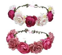 DOITOOL 2pcs Serrage-tête Fleurs Artificielles en Tissu pour Mariée, Élégant et Facile à Porter, Accessoires Cheveux pour Mariage et Communion