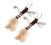 DOITOOL 2pièces Accessoire pour Chat Embouts pour Baguette Interactive Jouets De Rechange pour Chat Intérieur Embouts pour Insectes Recharges pour Baguette