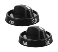 DOITOOL 2pièces Boutons De Cuisinière à Gaz Lot De Boutons De Rechange Pour Cuisinières à Gaz Et Électriques Plastique Noir Pour Brûleurs Four Et Grill