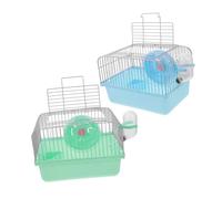 DOITOOL 2pièces Cage de Transport pour Hamster Petite Cage Portable avec Espace pour Jouer et Reposer pour Déplacements