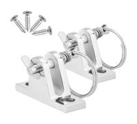 DOITOOL 2pièces Charnières INOX Bimini Top avec Goupille Amovible et Vis, Quincaillerie de Pont pour Bateau, Accessoire Marin pour Yacht et Bimini Top