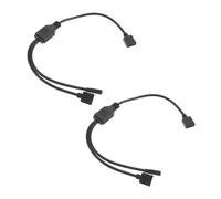 DOITOOL 2pièces Connecteur RGB Répartiteur Extension pour Ventilateur de Carte Mère Kit Extension de Câble PC Câble Gainé Argb à Broches