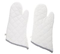 DOITOOL 2pièces De Cuisine Coton Blanc Résistant Chaleur Lot de Manique Antidérapante pour Four Barbecue Et Cuisson Au -