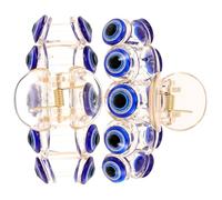 DOITOOL 2pièces Pinces à Cheveux Larges Bleu Evil Eyes Lot de Clips Griffes Décoratifs pour Cheveux Épais Forte Tenue Légers et Confortables pour Femmes