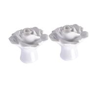 DOITOOL 2Pièces Poignée Céramique Forme de Rose pour Tiroir et Placard pour Renouveler Votre Mobilier avec Élégance