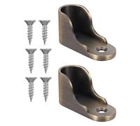 DOITOOL 2pièces Support Tringle Placard Alliage de Zinc Base Flasque Épaisse Bronze pour Barre Penderie Installation Stable