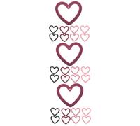 DOITOOL 3 Ensembles Pendentif D'amour Cœur En Forme De Charme De Coeur D'or Collier Émail Bricolage Flocage Pendentif Saint Valentin Charme De Bijoux Charmes De Coeur Résine 8 Pièces * 3